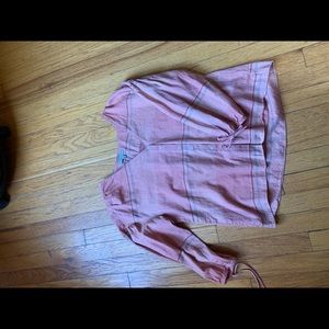 Madewell peach cute button down